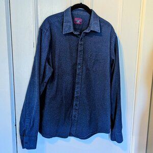 L tall UNTUCKit Flannel long sleeve button up blue